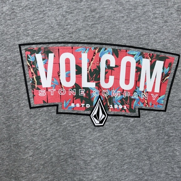 NWT Volcom Boys Fill Up Short Sleeve Tee MSRP $22 Heather Grey - Picture 6 of 8